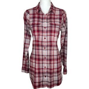 Toad & Co Horny Toad Women’s Lightfoot Tunic Soft Long Sleeve Flannel Size Small
